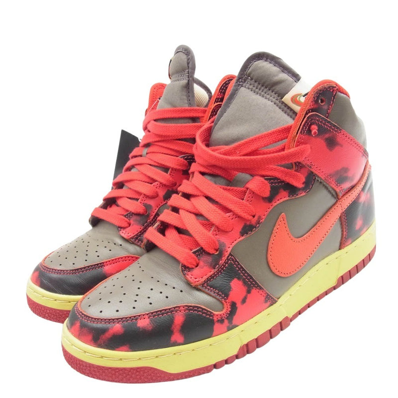 NIKE ナイキ DD9404-600 Dunk High Red Acid Wash ダンク ハイ レッド アシッド ウォッシュ ハイカット スニーカー レッド系 グレー系 26.5cm【中古】