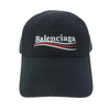 BALENCIAGA バレンシアガ 17AW Campaign Logo Cap キャンペーンロゴ 刺繍 キャップ 帽子 ブラック系 L【中古】