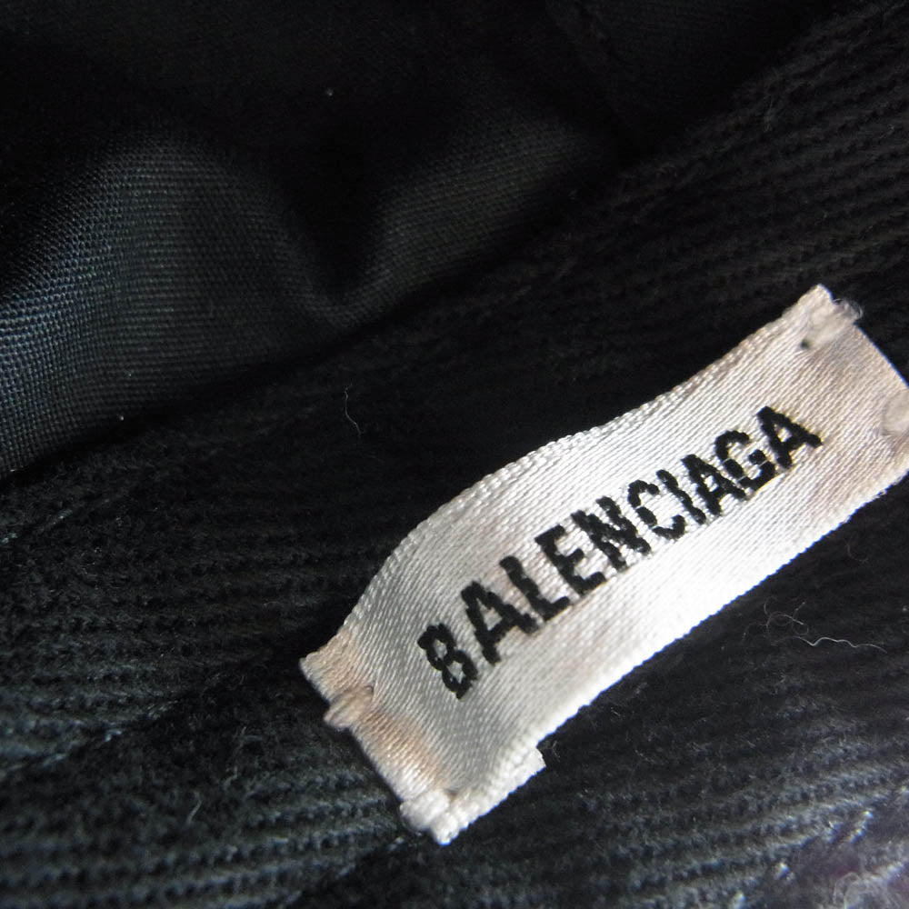 BALENCIAGA バレンシアガ 17AW Campaign Logo Cap キャンペーンロゴ 刺繍 キャップ 帽子 ブラック系 L【中古】