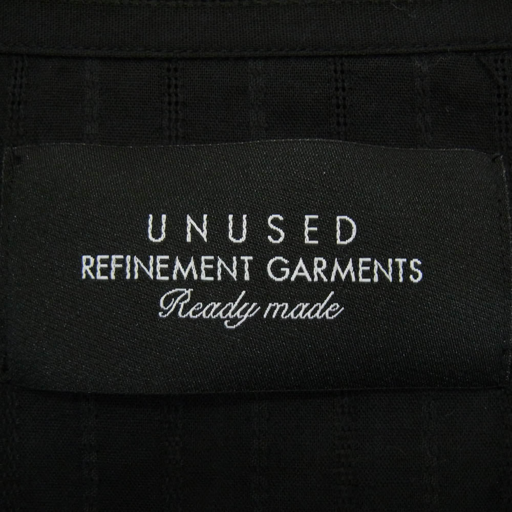 UNUSED アンユーズド 24SS US2438-C003S3 Long sleeve fringe shirt フリンジ オープンカラー 長袖 シャツ ブラック系 3【新古品】【未使用】【中古】