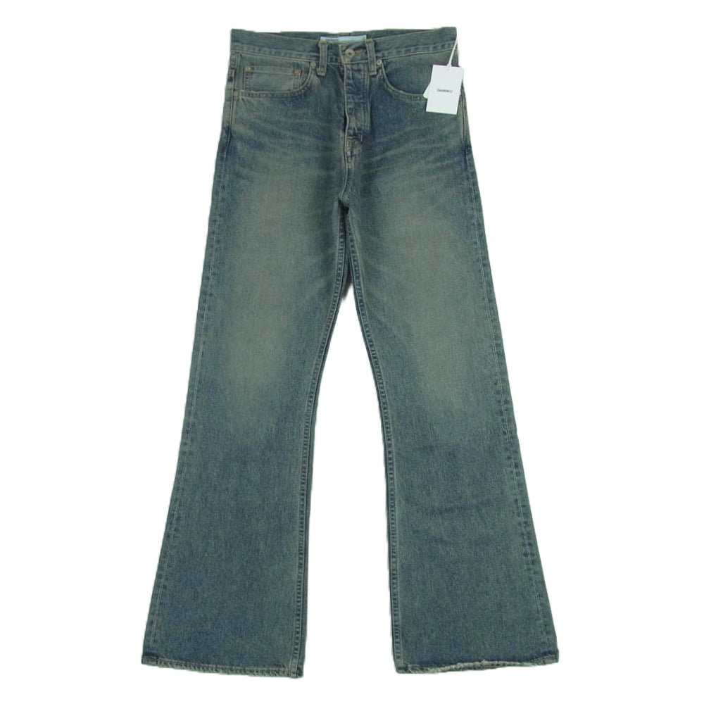 ダイリク 24SS 24SS D-14 MY HERO Flare Denim Pants ウォッシュ加工 ダメージ加工 マイヒーロー フレア デニム パンツ インディゴブルー系 27【新古品】【未使用】【中古】