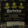 Barbour バブアー 80s～90s 英国製 3ワラント BORDER JACKET オイルド ワックスドコットン ボーダー ジャケット カーキ系 C40/102CM【中古】