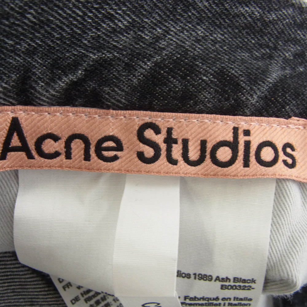 ACNE STUDIOS アクネストゥディオズ B00322- 1989 loose fit denim ルーズフィット デニム パンツ グレー系 165/82A 30×30【美品】【中古】