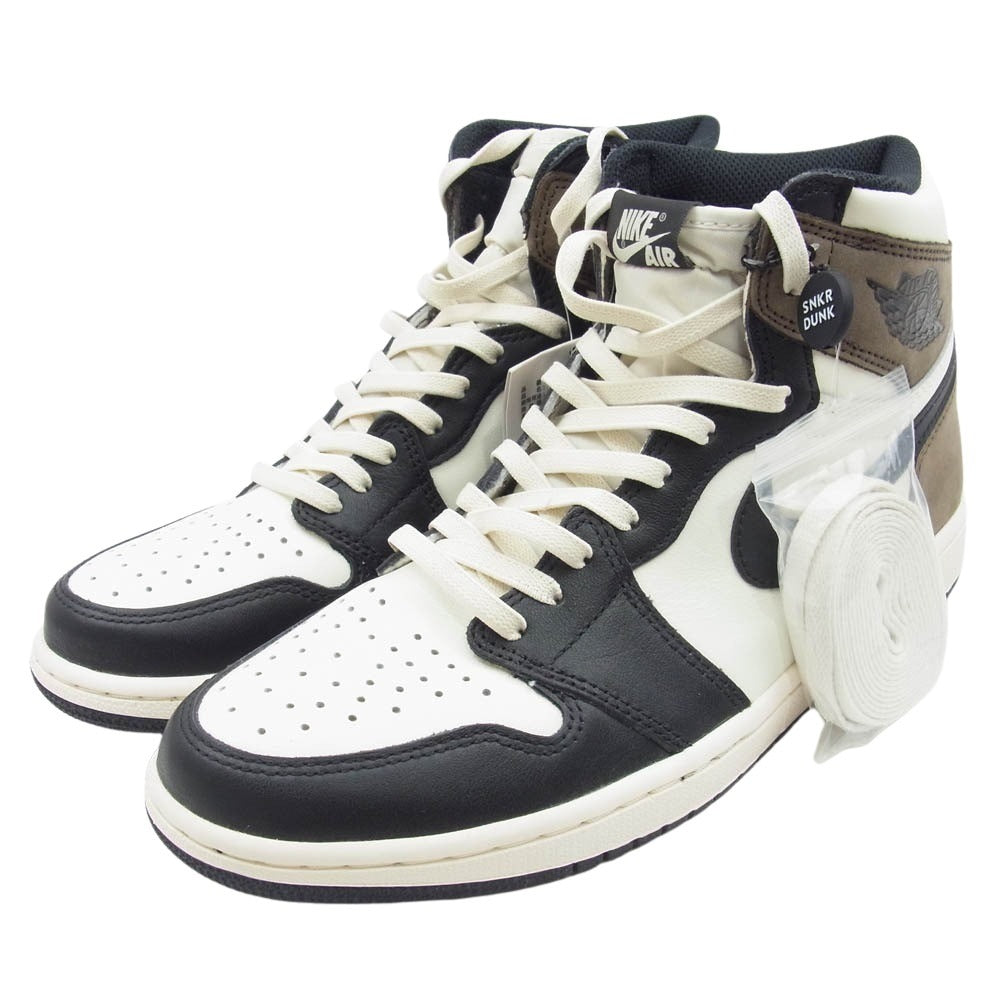 NIKE AIR JORDAN ナイキ ジョーダン 555088-105 Air Jordan 1 High OG AJ1 Sail Dark Mocha Black エアジョーダン ハイ セイル ダークモカ ブラック スニーカー ホワイト系 ブラウン系 27cm【中古】