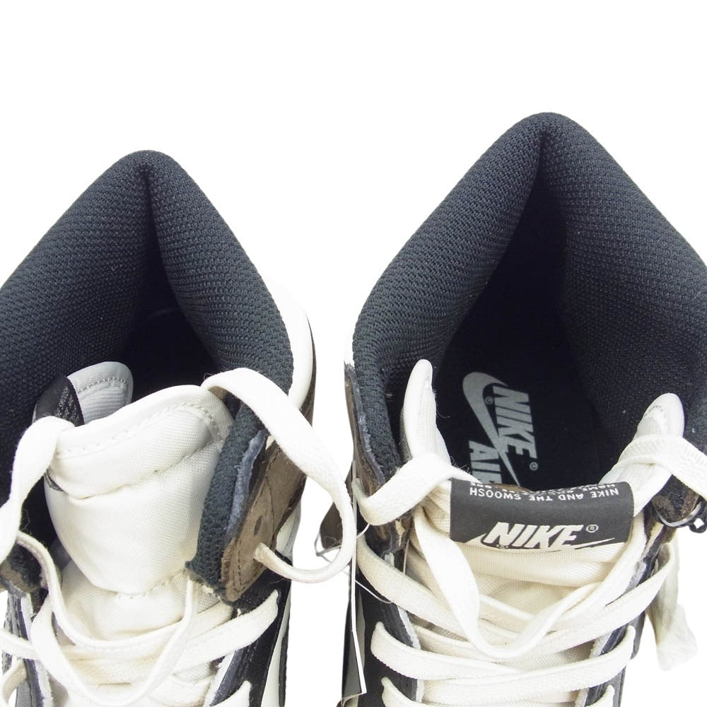NIKE AIR JORDAN ナイキ ジョーダン 555088-105 Air Jordan 1 High OG AJ1 Sail Dark Mocha Black エアジョーダン ハイ セイル ダークモカ ブラック スニーカー ホワイト系 ブラウン系 27cm【中古】