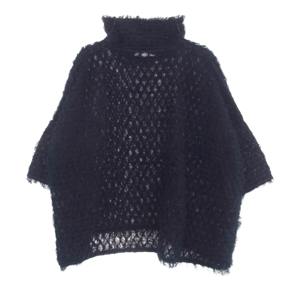 ISSEY MIYAKE イッセイミヤケ ME ミー MI01FJ261 SHAGGY PLEATS プルオーバー シャギープリーツ 七分袖 カットソー ニット ネイビー系【中古】