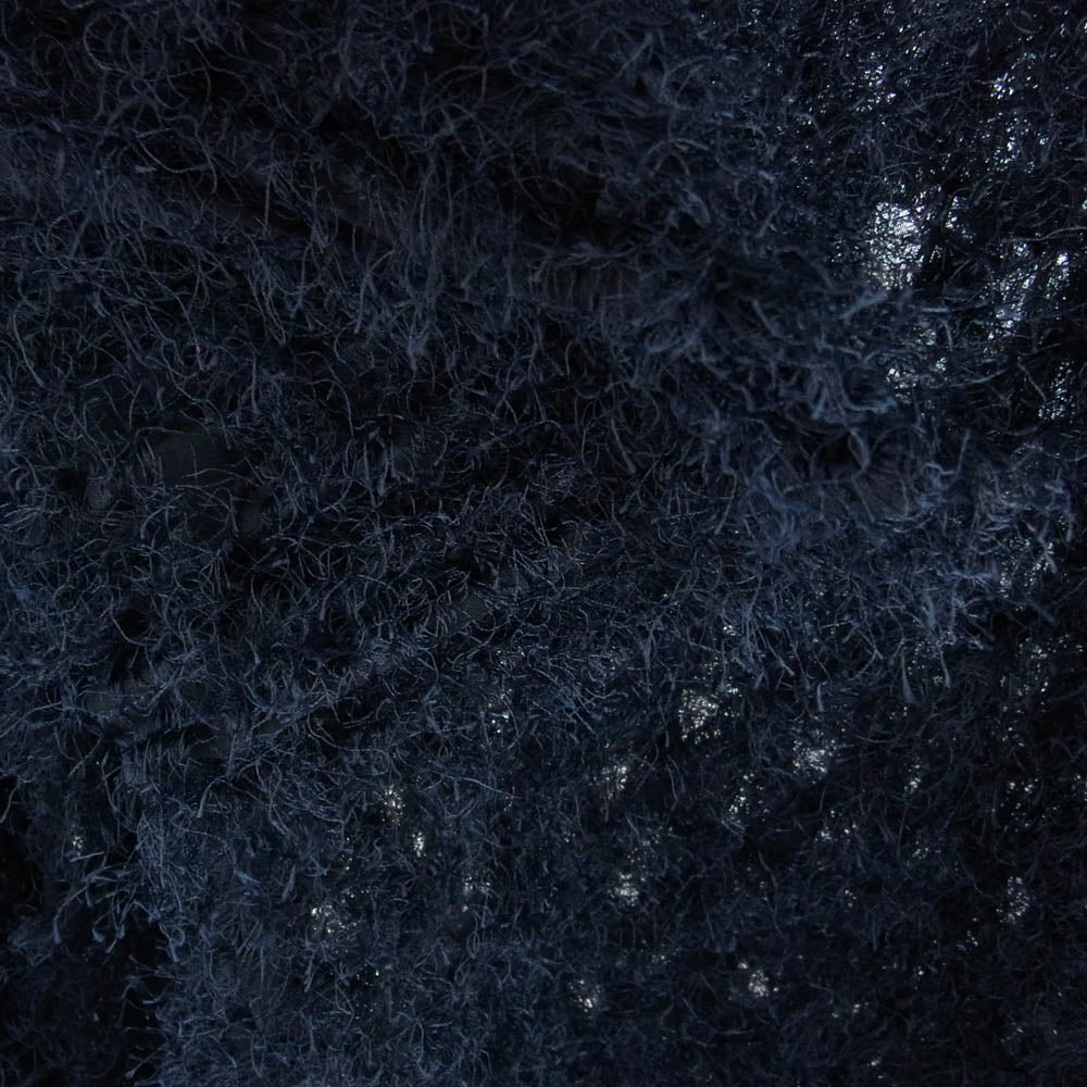 ISSEY MIYAKE イッセイミヤケ ME ミー MI01FJ261 SHAGGY PLEATS プルオーバー シャギープリーツ 七分袖 カットソー ニット ネイビー系【中古】