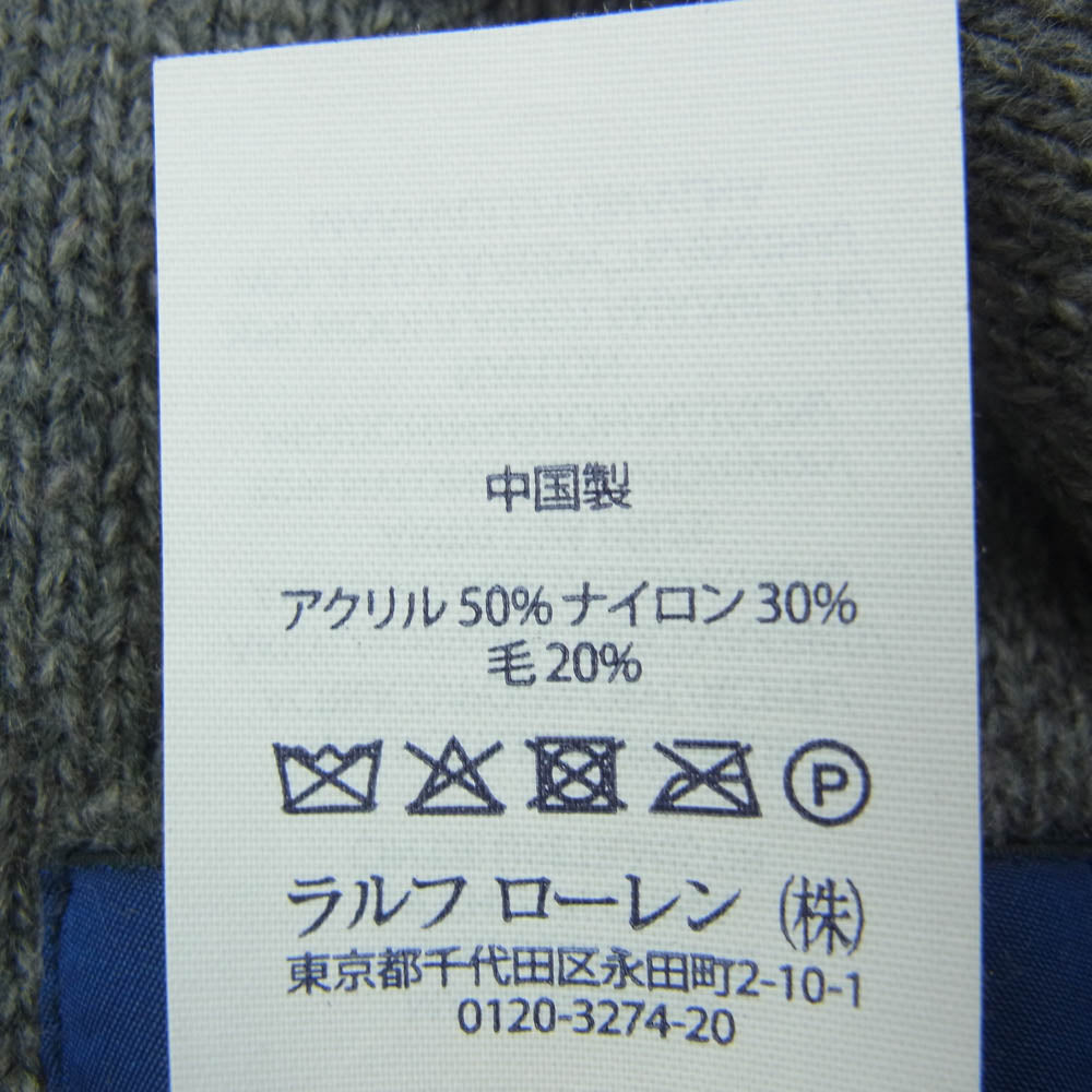POLO RALPH LAUREN ポロ・ラルフローレン POLO BEAR ポロベア ウール マフラー グレー系【中古】