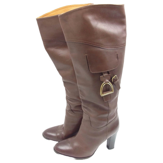 ラルフ ローレン コレクション LONG BOOT ロング ブーツ ブラウン系 7D【中古】
