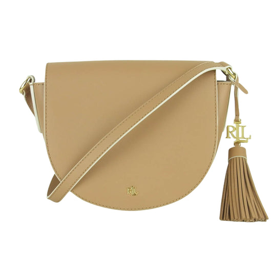 ローレンラルフローレン witley cross body bag ショルダー バッグ ベージュ系【美品】【中古】
