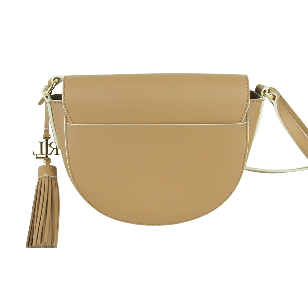 ローレンラルフローレン witley cross body bag ショルダー バッグ ベージュ系【美品】【中古】