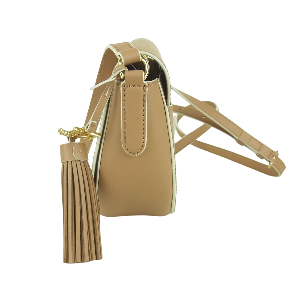 ローレンラルフローレン witley cross body bag ショルダー バッグ ベージュ系【美品】【中古】