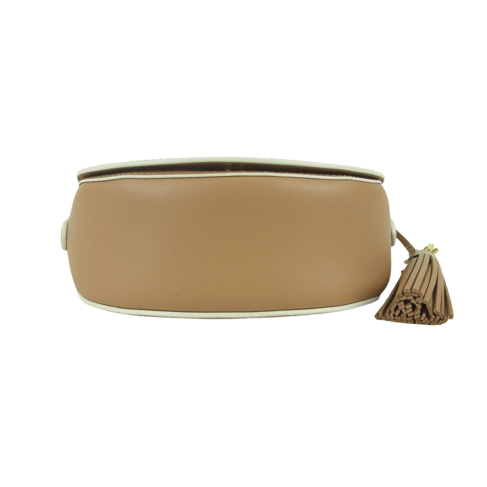 ローレンラルフローレン witley cross body bag ショルダー バッグ ベージュ系【美品】【中古】