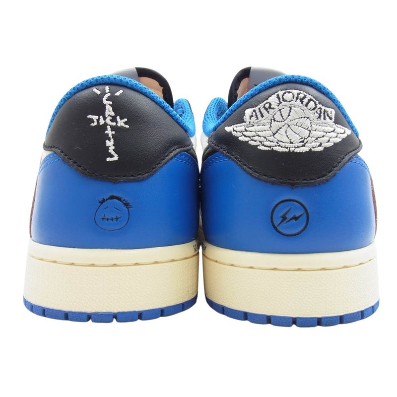 NIKE ナイキ DM7866-140 TRAVIS SCOTT FRAGMENT DESIGN AIR JORDAN 1 LOW OG SP トラヴィススコット フラグメント エアジョーダン1 ローカットスニーカー ホワイト系 ブルー系 24.5cm【中古】