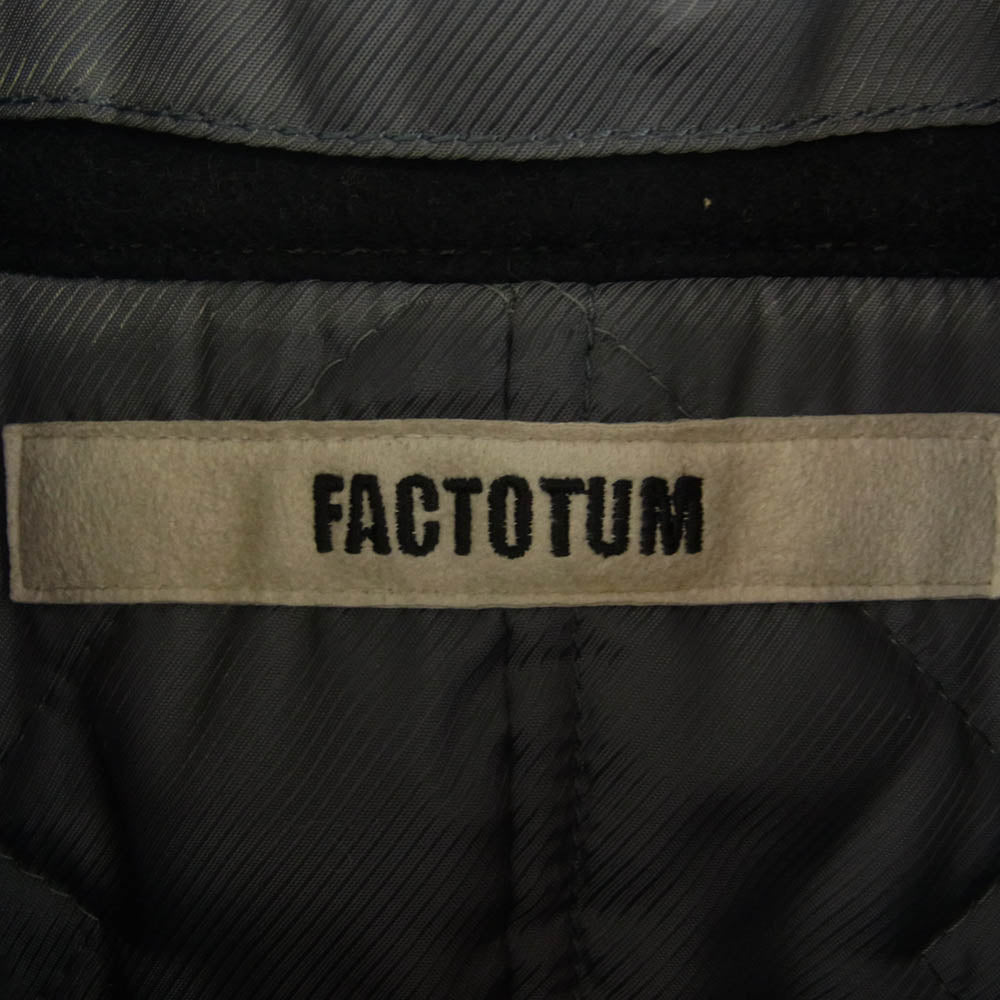 FACTOTUM ファクトタム PEA COAT ピーコート ブラック系 44【中古】