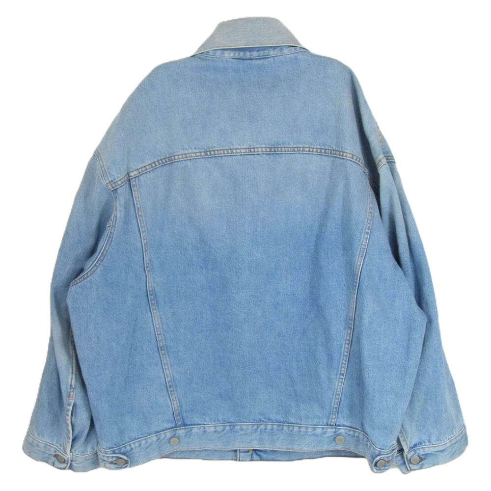 ACNE STUDIOS アクネストゥディオズ FN-UX-OUTW000016 オーバーサイズ ユニセックス フィット ダメージ加工 デニム ジャケット インディゴブルー系 XS【中古】
