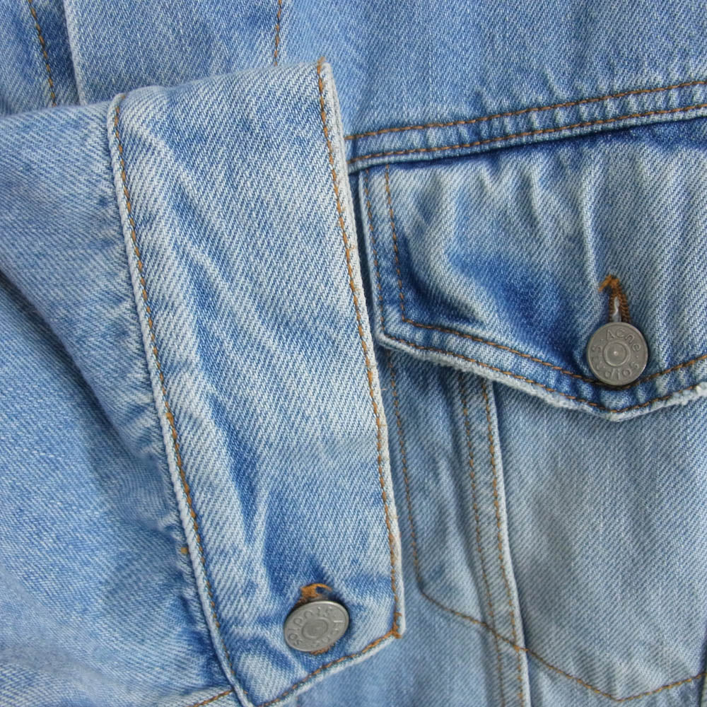 ACNE STUDIOS アクネストゥディオズ FN-UX-OUTW000016 オーバーサイズ ユニセックス フィット ダメージ加工 デニム ジャケット インディゴブルー系 XS【中古】