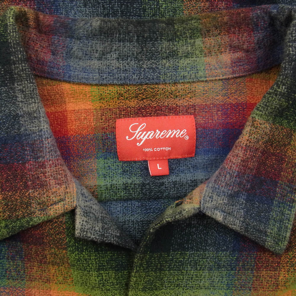 Supreme シュプリーム 21SS Plaid Flannel Shirt プレイド フランネル チェック シャツ マルチカラー系 L【中古】