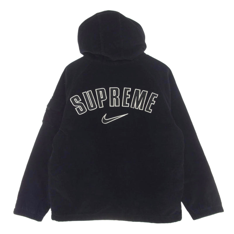 Supreme シュプリーム 22SS × nike arc corduroy hooded jacket DM1772-010 ナイキ アーク コーデュロイ フーディー ジャケット ブラック系 M【中古】