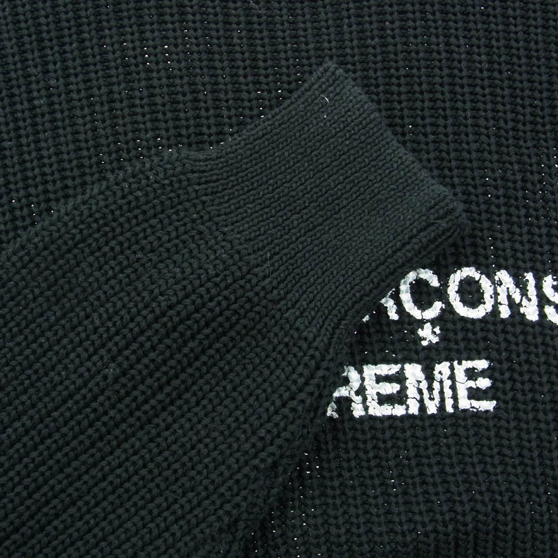 Supreme シュプリーム 18AW × COMME des GARCONS SHIRT Sweater コムデギャルソン セーター ニット ブラック系 L【中古】