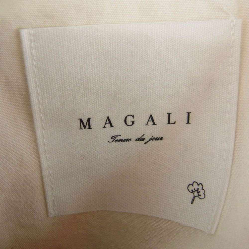 マガリ コットンサージ ショート ハーフ コート ジャケット ライトブラウン系【中古】