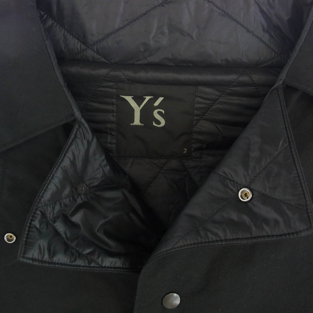 Y's Yohji Yamamoto ワイズ ヨウジヤマモト YK-C22-603 NYLON CHINO CLOTH MIDDLE COAT ナイロン ジャケット ブラック系 2【中古】