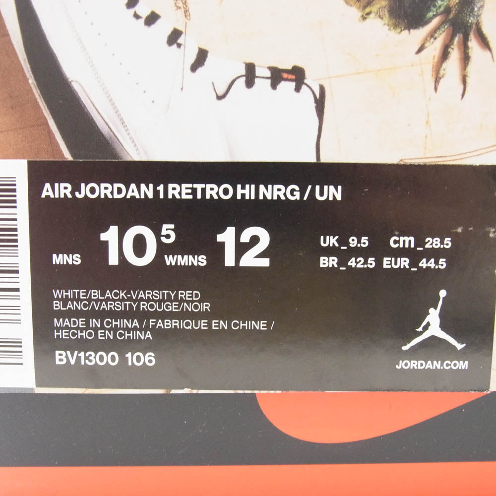 NIKE ナイキ BV1300-106 × UNION Air Jordan 1 Retro High OG NRG ユニオン エアジョーダン1 レトロ ハイ OG NRG バーシティレッド ウルフグレー ホワイト系 28.5cm【新古品】【未使用】【中古】