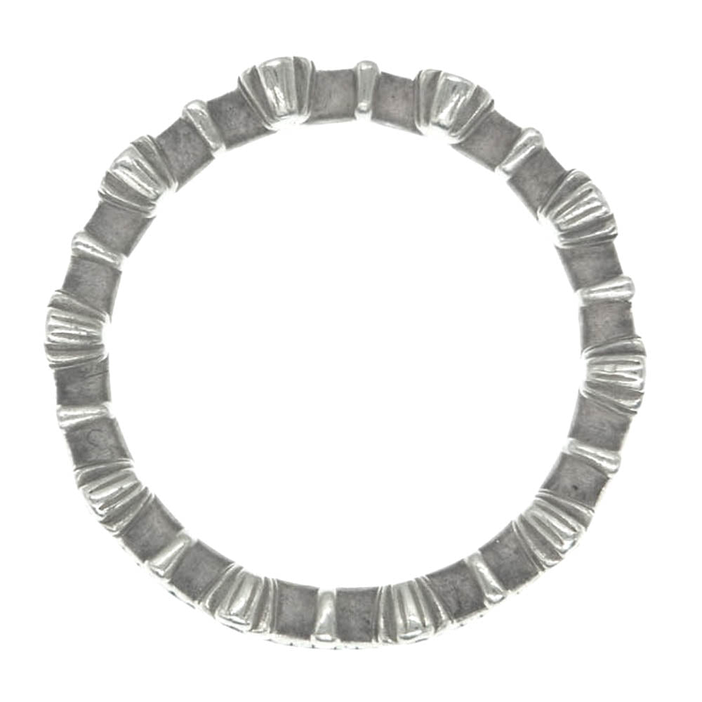 Justin Davis ジャスティンデイビス SRJ797 2 1 SMOOCH クラウン リング シルバー系 3号【中古】