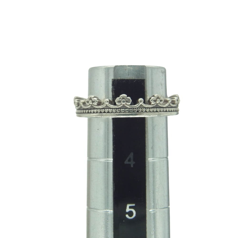 Justin Davis ジャスティンデイビス SRJ797 2 1 SMOOCH クラウン リング シルバー系 3号【中古】