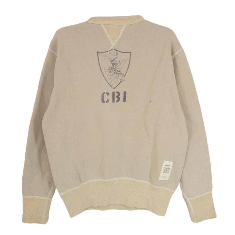 TOY'S McCOY トイズマッコイ McHill マックヒル NAUGHTY TIGER タイガー プリント スウェット トレーナー グレーベージュ系 36【中古】