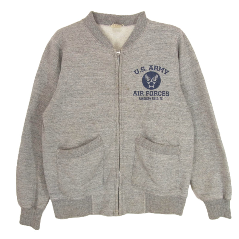 Buzz Rickson's バズリクソンズ U.S.ARMY AIR FORCE 裏起毛 ジップアップ スウェット グレー系 S【中古】