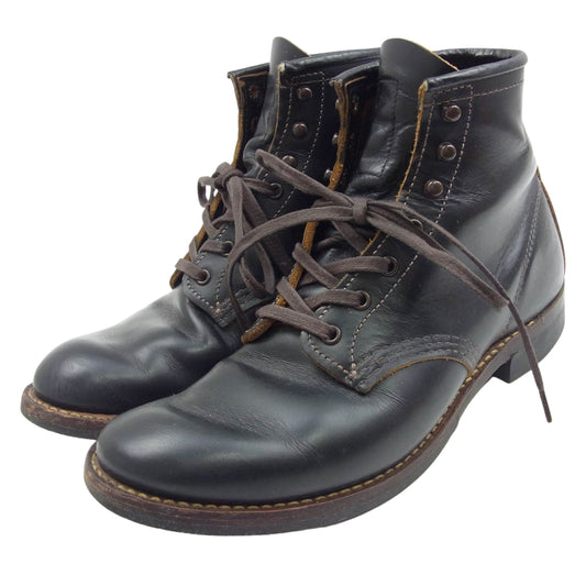 RED WING レッドウィング 9060 Beckman Flatbox ベックマン フラットボックス ワークブーツ レースアップ ブーツ ブラック系 25cm【中古】