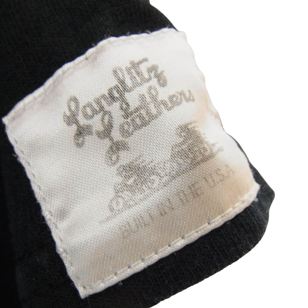LANGLITZ LEATHERS ラングリッツレザーズ プリント 半袖 ショートスリーブ クルーネック Tシャツ ブラック系 M【中古】