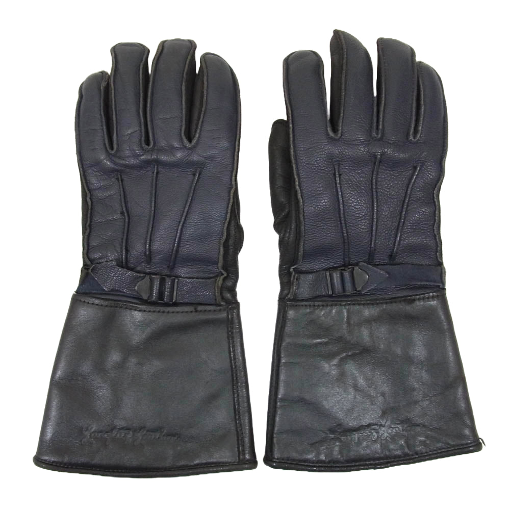 LANGLITZ LEATHERS ラングリッツレザーズ x CHURCHILL GLOVE  レザー グローブ 革手袋 ブラック系 S【中古】