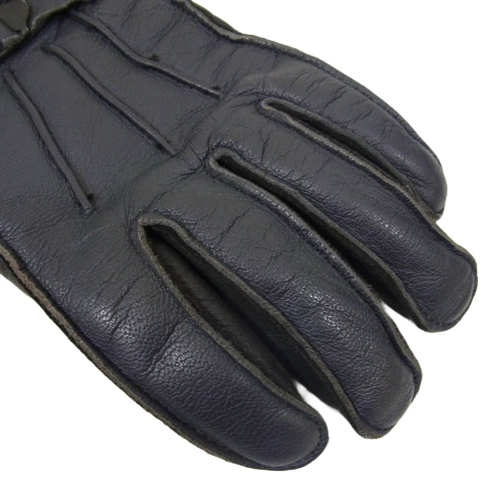 LANGLITZ LEATHERS ラングリッツレザーズ x CHURCHILL GLOVE  レザー グローブ 革手袋 ブラック系 S【中古】