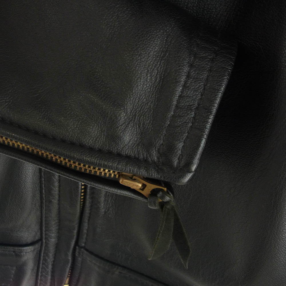 LANGLITZ LEATHERS ラングリッツレザーズ Columbia コロンビア ダブル ライダース ジャケット ブラック系【中古】