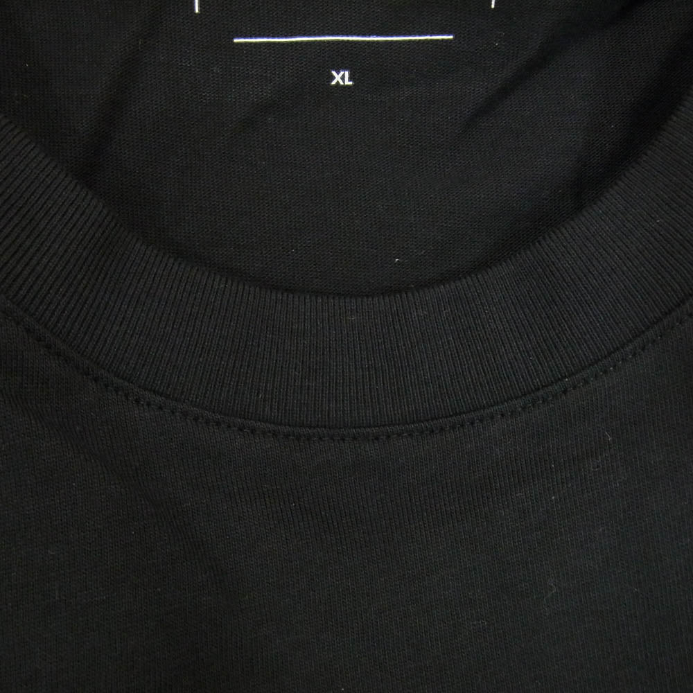 CALVIN KLEIN カルバンクライン 24AW J326901 CK ロゴプリント クルーネック 長袖 Tシャツ カットソー ブラック系 XL【美品】【中古】