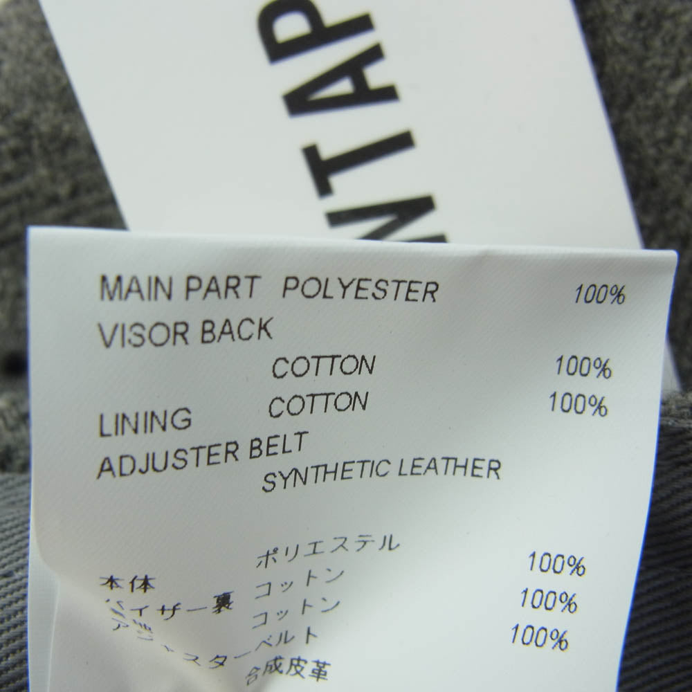 WTAPS ダブルタップス 24AW 242HCDT-HT12 03 CAP POLY TWILL ツイル ポリエステル WT刺繍 ロゴ キャップ グレー系 00【新古品】【未使用】【中古】