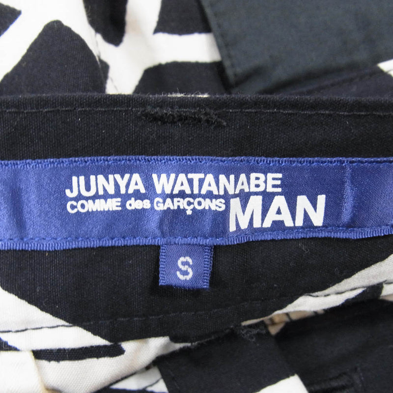 JUNYA WATANABE COMME des GARCONS MAN ジュンヤワタナベコムデギャルソンマン WO-P007 ウェザープリント ハーフ ショート パンツ ショーツ AD2014 ネイビー系 S【中古】