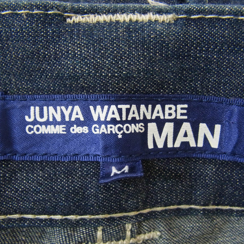 JUNYA WATANABE COMME des GARCONS MAN ジュンヤワタナベコムデギャルソンマン WI-P031 AD2011リネン混 ジップフライ サルエル ショートパンツ インディゴブルー系 M【中古】