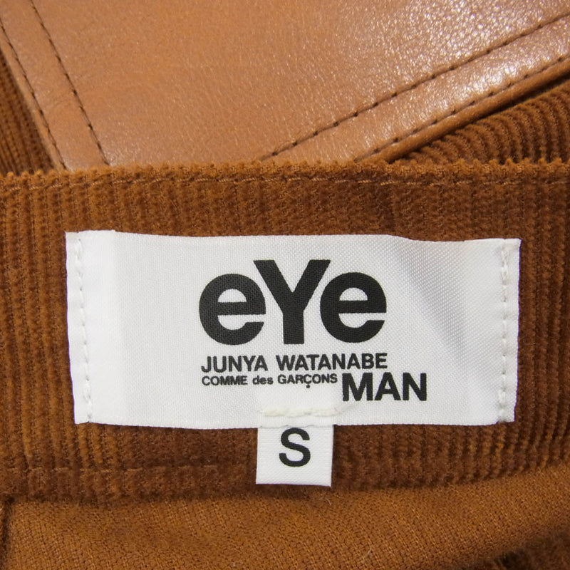 Carhartt カーハート 12AW WJ-P904 eYe COMME des GARCONS JUNYA WATANABE MAN アイ コムデギャルソン ジュンヤワタナベマン レザーポケット コーデュロイ ペインター パンツ ブラウン系 S【中古】