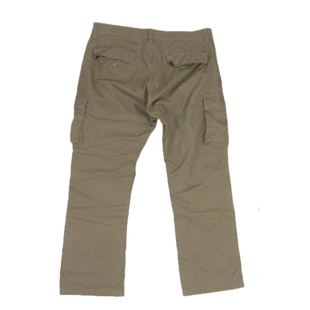 COMME des GARCONS HOMME コムデギャルソンオム HF-P067 AD2010 裏地チェック コットン カーゴ パンツ カーキ系 S【中古】