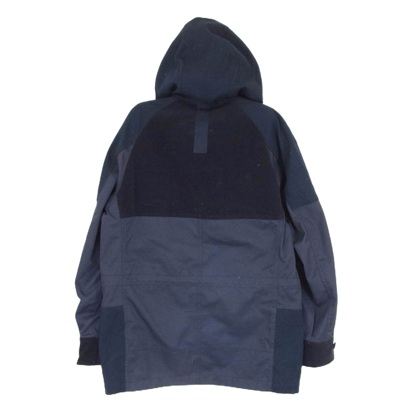 Carhartt カーハート WS-J908 eYe JUNYA WATANABE COMME DES GARCONS MAN アイ ジュンヤワタナベ コムデギャルソン マン ロゴ フード付き 裏地チェック シャツ ジャケット ネイビー系 S【中古】