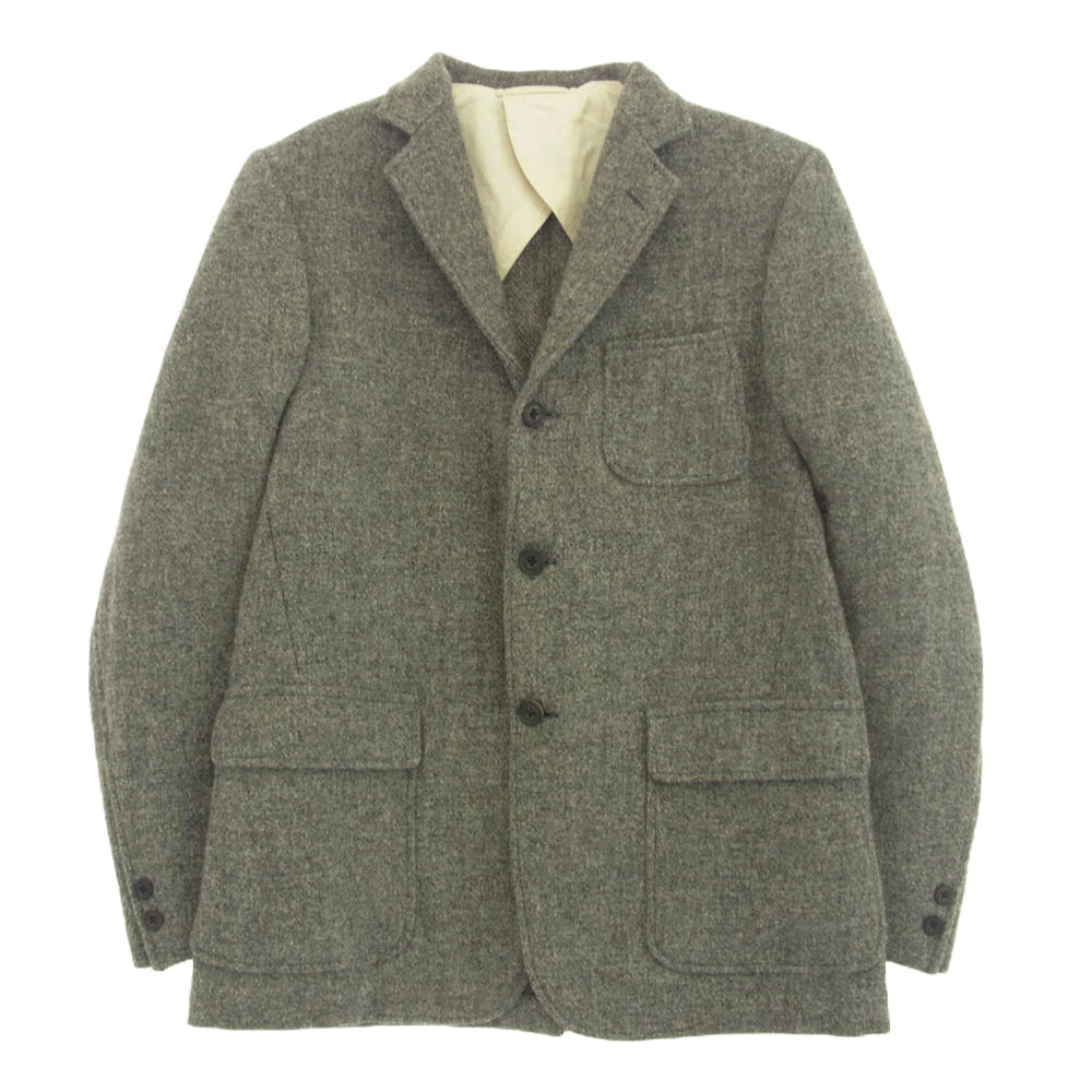 BEAMS ビームス HARRIS TWEED 3B ウール テーラード ジャケット グレー系 38R【中古】