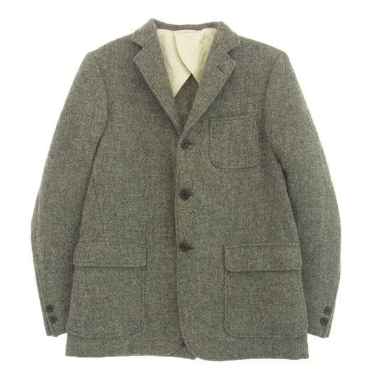 BEAMS ビームス HARRIS TWEED 3B ウール テーラード ジャケット グレー系 38R【中古】