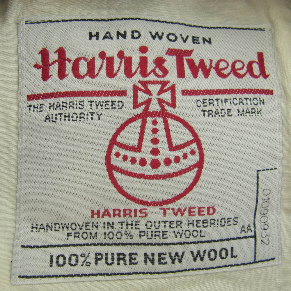 BEAMS ビームス HARRIS TWEED 3B ウール テーラード ジャケット グレー系 38R【中古】