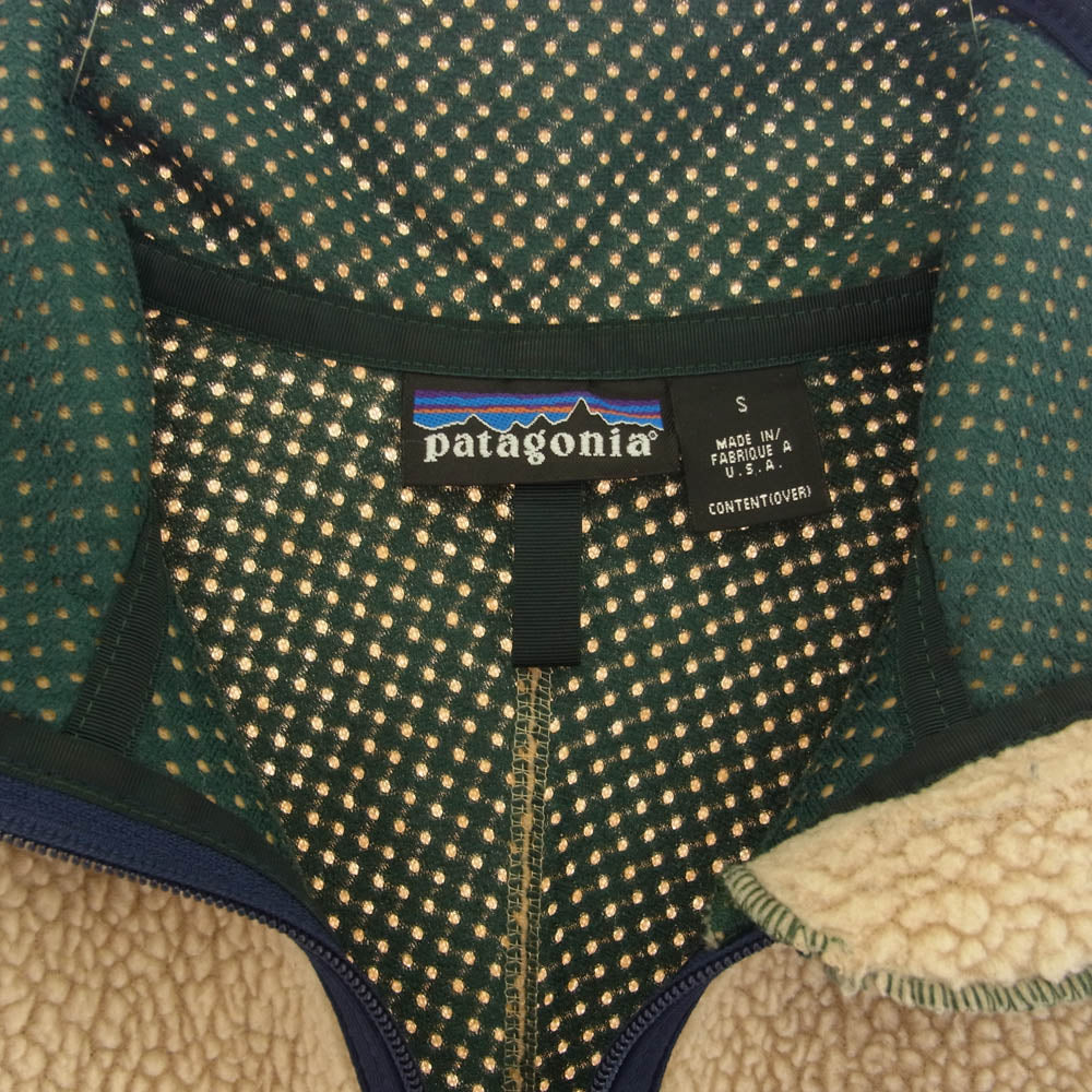 patagonia パタゴニア USA製 ベビー レトロ カーディガン フリースジャケット ベージュ系 S【中古】