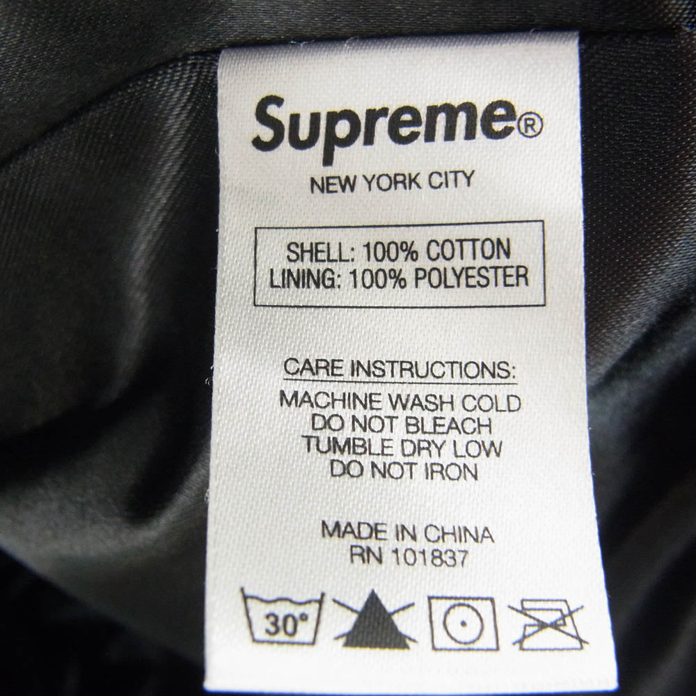 Supreme シュプリーム 16SS Boucle Varsity Jacket バックアーチロゴ フライト ジャケット ブルゾン ヴァーシティジャケット ブラック系 L【中古】