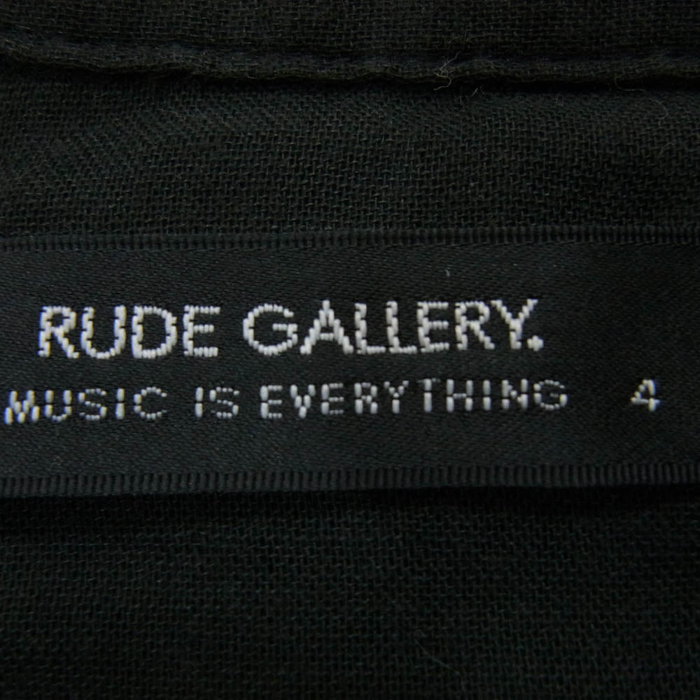 RUDE GALLERY ルードギャラリー ダブルガーゼ ウエスタン 長袖 シャツ ブラック系 4【中古】