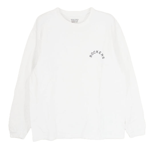 WACKO MARIA ワコマリア CREW NECK LONG SLEEVE T-SHIRTS ROCKERS 長袖 Tシャツ カットソー ホワイト系 L【中古】